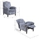 preview thumbnail 12 of 11, Madison Park Kirby Solid Wood Upholstered Push Back Recliner Chair with Rolled Arms