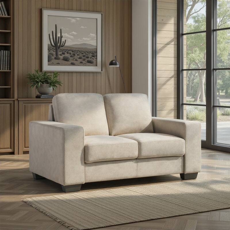 Yvonne 79" Modern Sofa Loveseat, Upholstered Couch with Removable Cushions - Loveseat - Tundra Gray