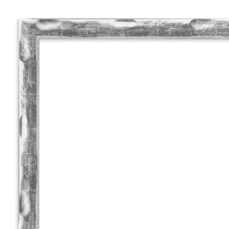 Amanti Art Scratched Wave Chrome Framed Dry Erase Magnetic Board