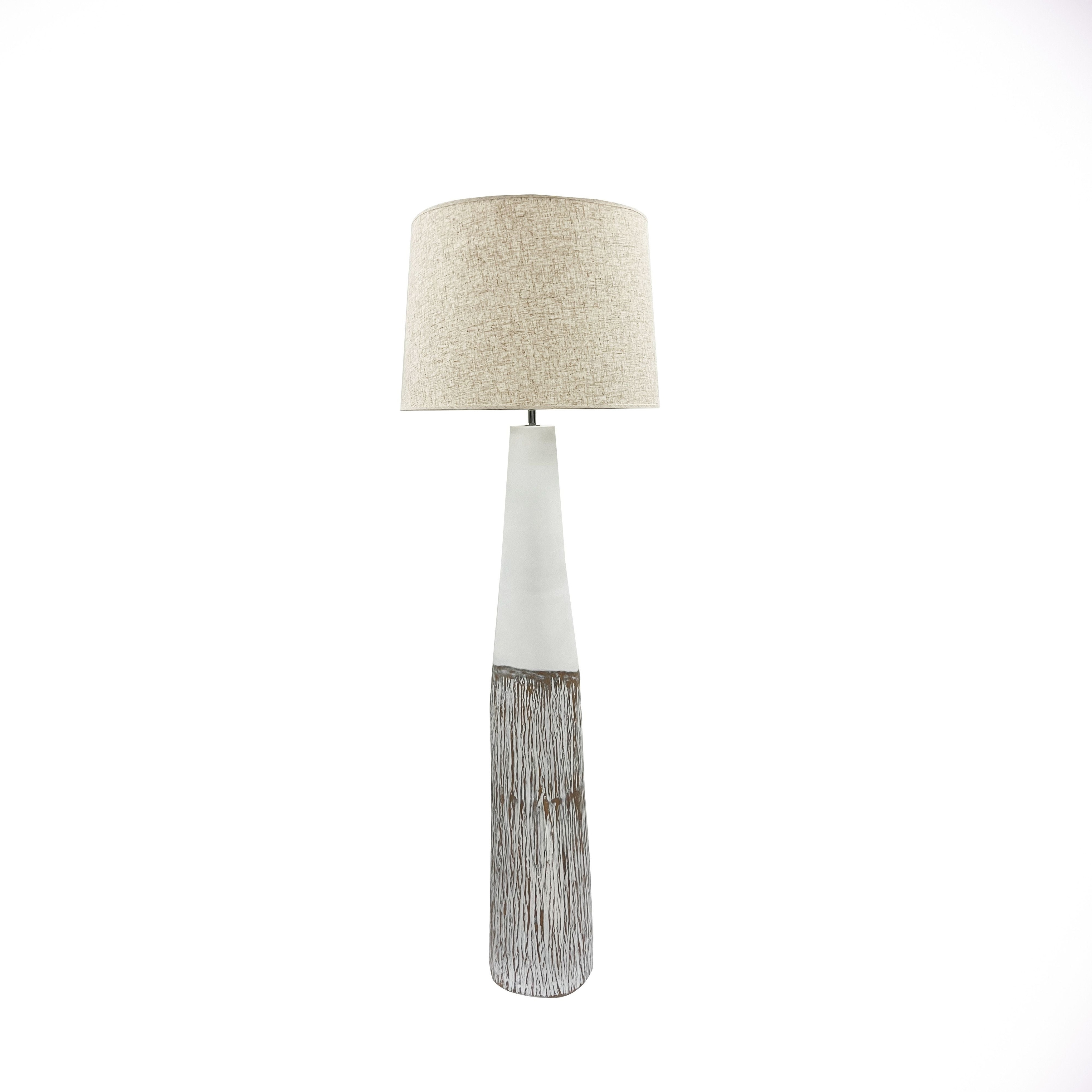 Aria Home Zuri 59" Resin Floor Lamp Linen Shade White Brown