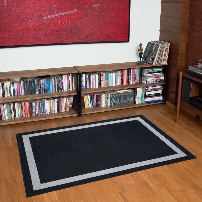 Machine Washable-Eco-Friendly Area Rug With Non-Slip Backing Everest Design