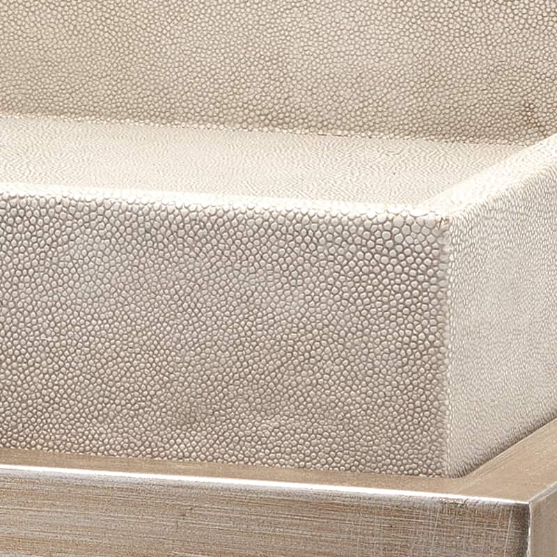 Alden Décor Ace Faux Shagreen Square Side Table