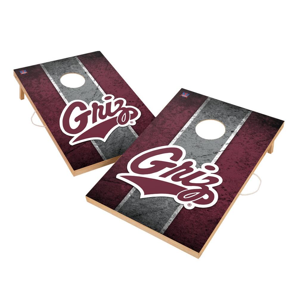 Vintage Montana Grizzlies 2x4 Tailgate Cornhole Boards