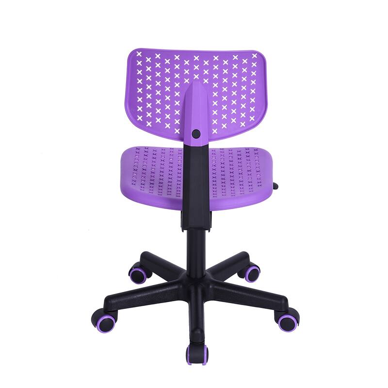 HomyLin Plastic Adjustable Rolling Kids Study Desk Chair Armless