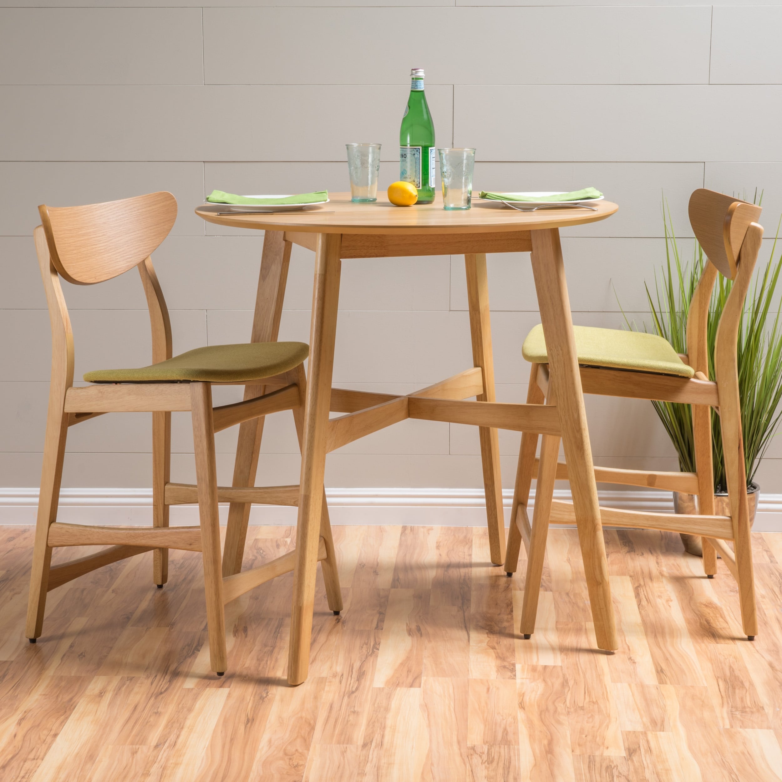 Carson Carrington Lund 3-piece Wood Counter-height Round Dining Set by Christopher Knight Home