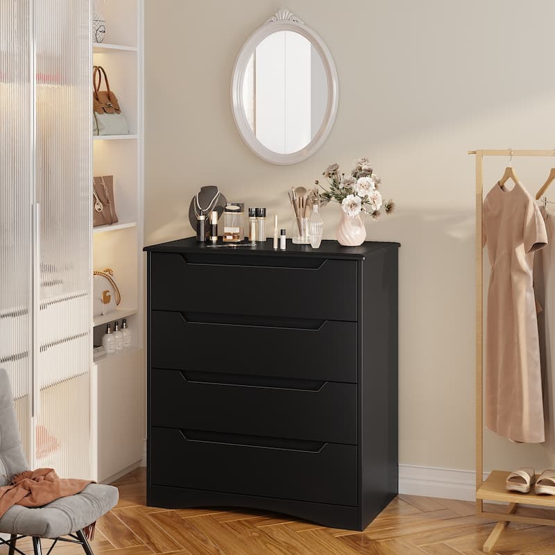 3/4/5/6 Drawer Dresser, Chest of Drawers with Large Storage, Tall Dresser and Organizer Wooden Cabinet