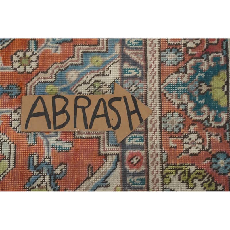 Hand Knotted Oriental 100% Wool Carpet Traditional Floral Oranges & Rust Tabriz Area Rug - 6' 0'' X 4' 6''