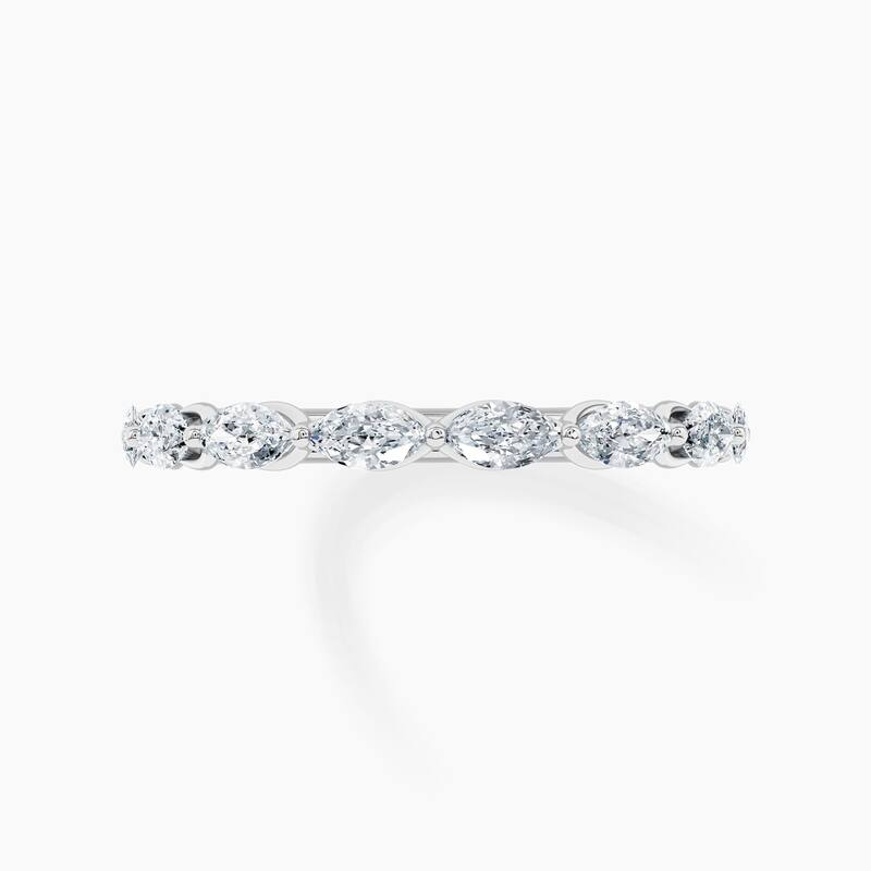 Auriya 14k Gold Marquise East-West Lab Grown Diamond Half Eternity Band 0.80 - 3.00 ct. tw. (F-G, VS)