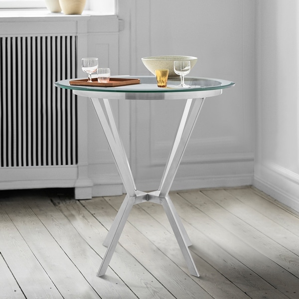 Round glass sales bar table