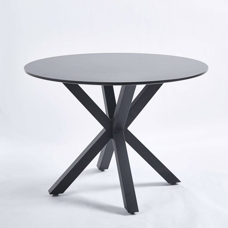 BLACK Table Mid-century Dining Table for 4-6