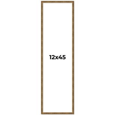 12x45 Frame Gold Solid Wood Picture Frame - Complete Modern Photo