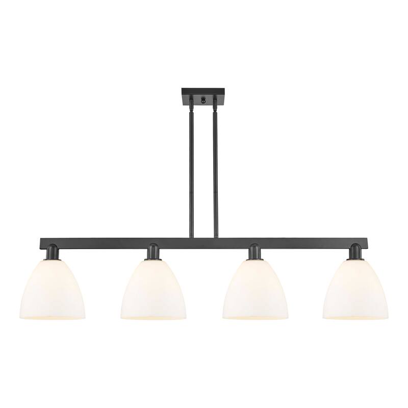 Innovations Lighting Endless Possibilities Arcadia - Bristol - 4 Light 52" Stem Hung Island Light - Matte White/Matte Black