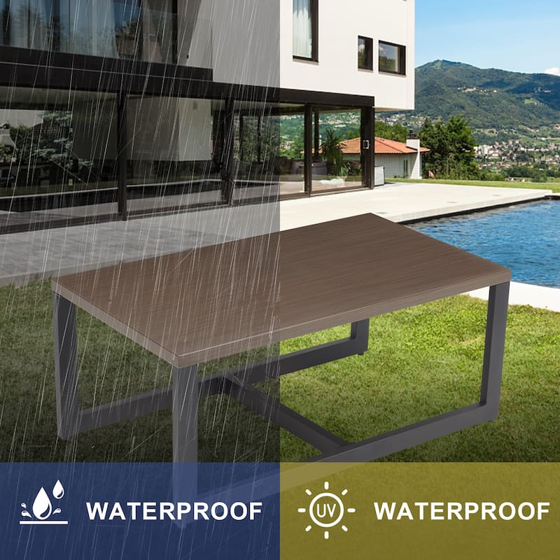Gymojoy Modern Metal Outdoor Coffee Table/ Side Table