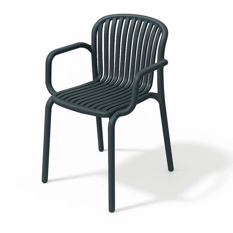 Brene 31" Square Contract Grade Outdoor Dining Table Set with 4 Chairs