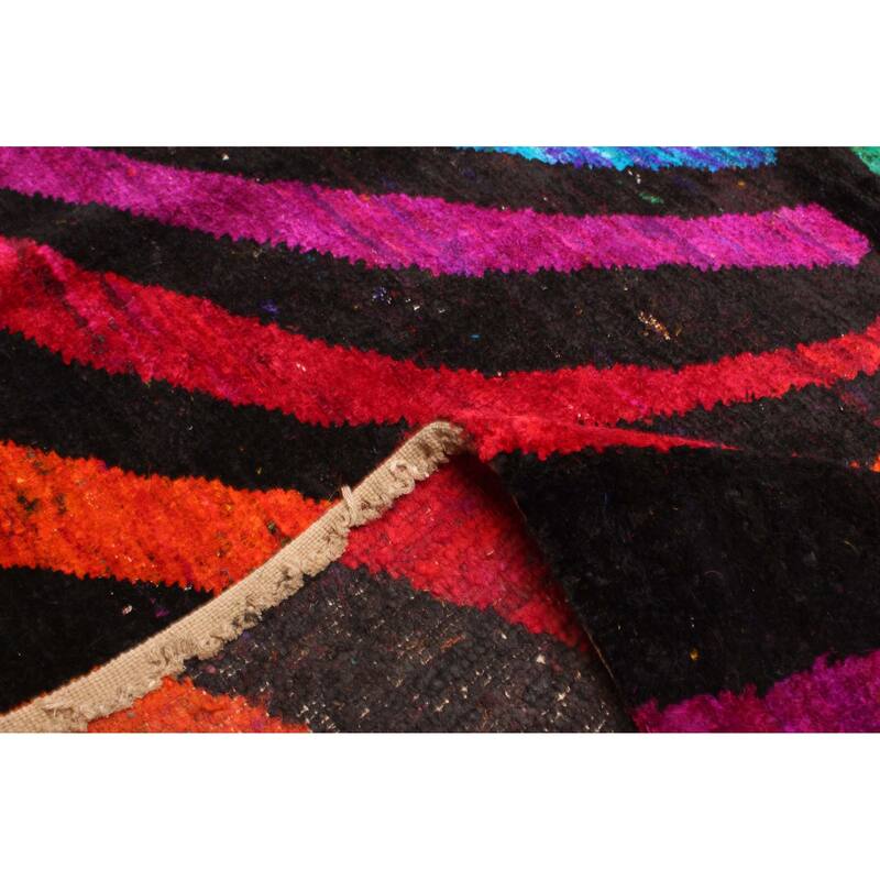 ECARPETGALLERY Hand-knotted Opulence Multi Color Silk Rug - 5'1 x 7'0