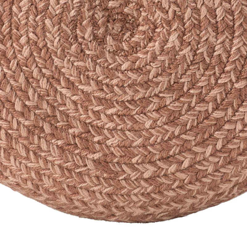Jaipur Living Saba Solar Round Indoor/Outdoor Polyester Pouf Ottoman/Foot Stool - 18"X18"X12"