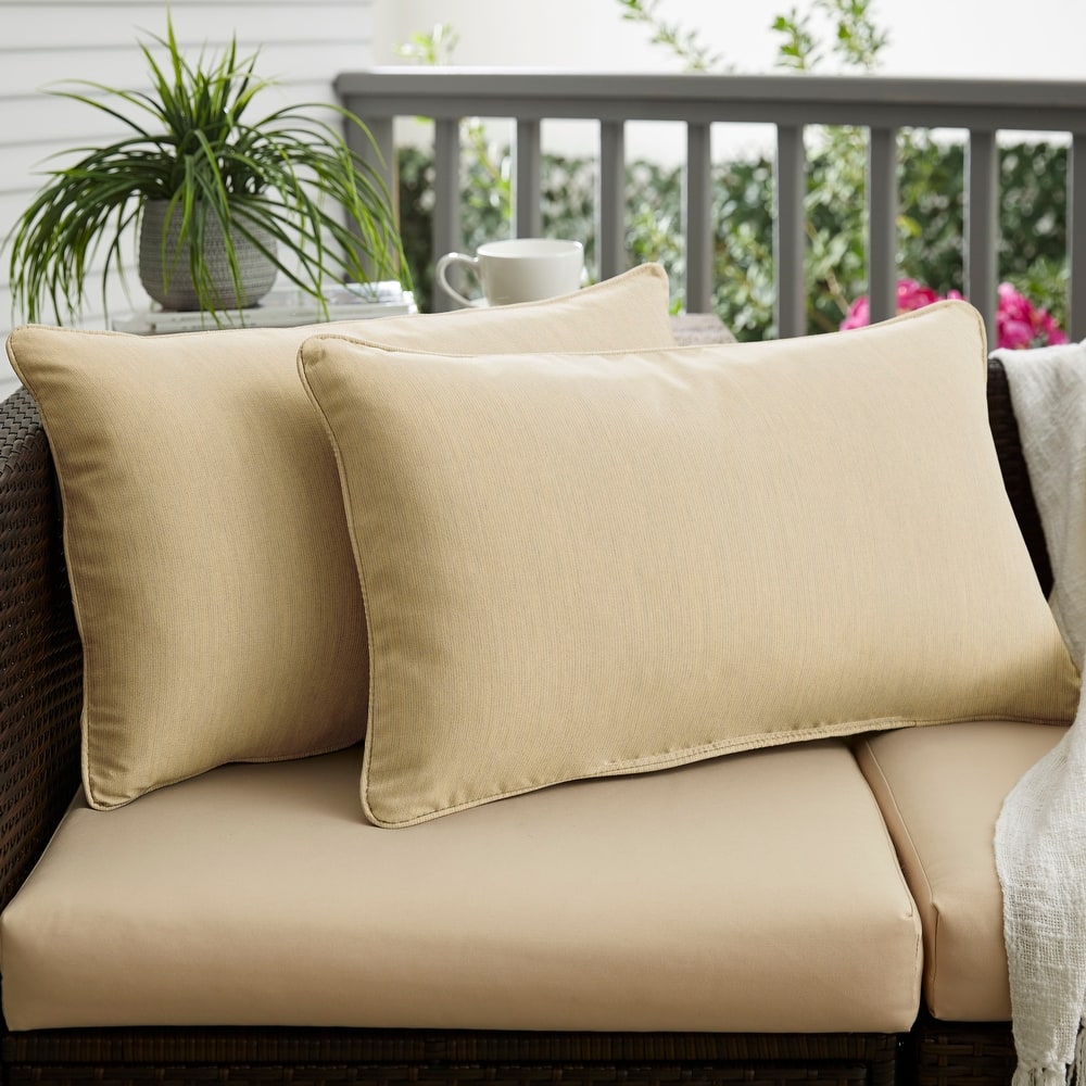 Sorra Home Sunbrella Outdoor Corded Pillow Single