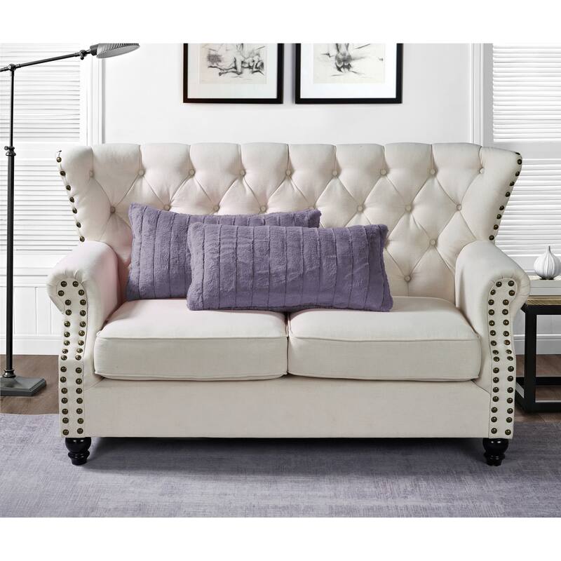 Decorative Supermink Solid Throw Pillow Covers Set of 2, NO INSERT - 14'' x 26'' - Black Plum