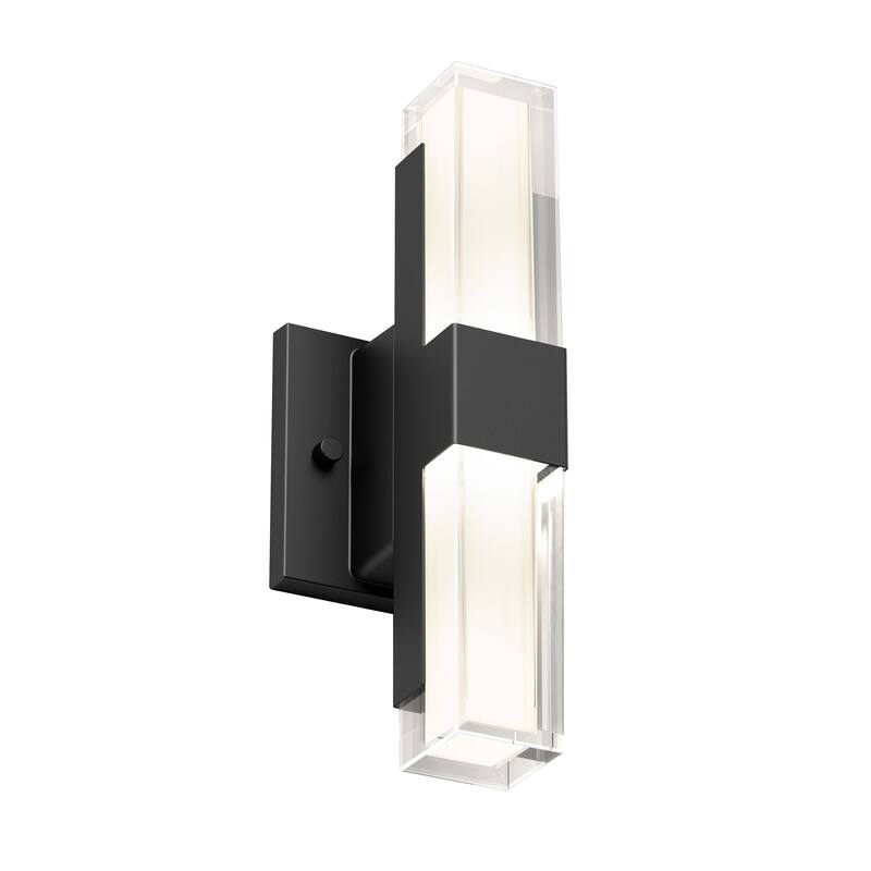 Artika Gemini Outdoor Wall Sconce, Matte Black
