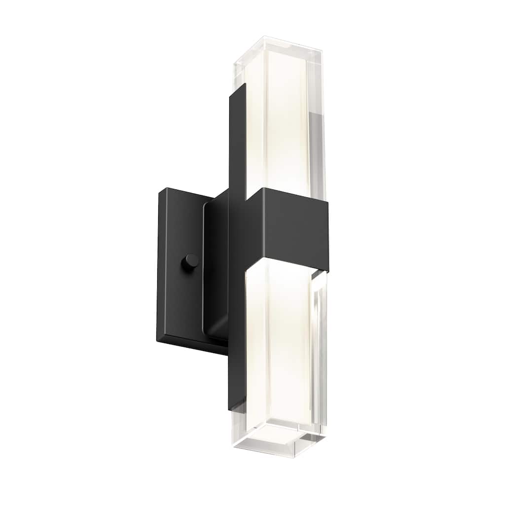 Artika Gemini Outdoor Wall Sconce, Matte Black