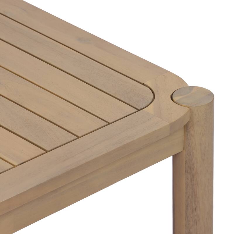 Christopher Knight Home - Cascade 74.02" Outdoor Acacia Wood Rectangular Dining Table, for 4-6 Person Seating