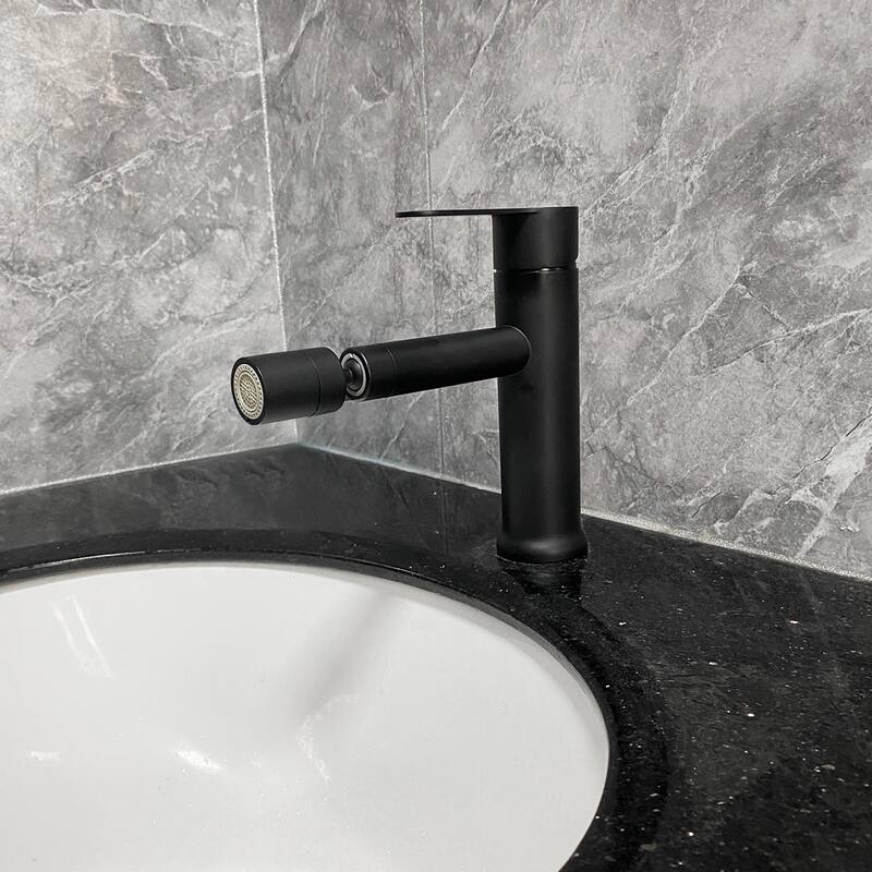 Modern Single Handle Bathroom Sink Faucet with Aerator, Silent and Splash Proof, Adjustable Water Temperature and Flow