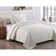 3-piece Fashionable Solid Embossed Quilt Set Bedspread Cover
