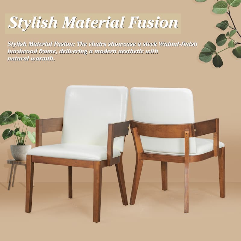 Upholstered Arm Chair Dining Chairs (Set of 2)