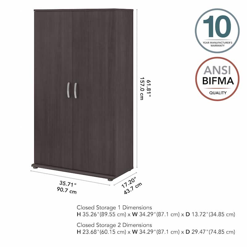 Bush Business Furniture Universal Tall Storage Cabinet with Shelves