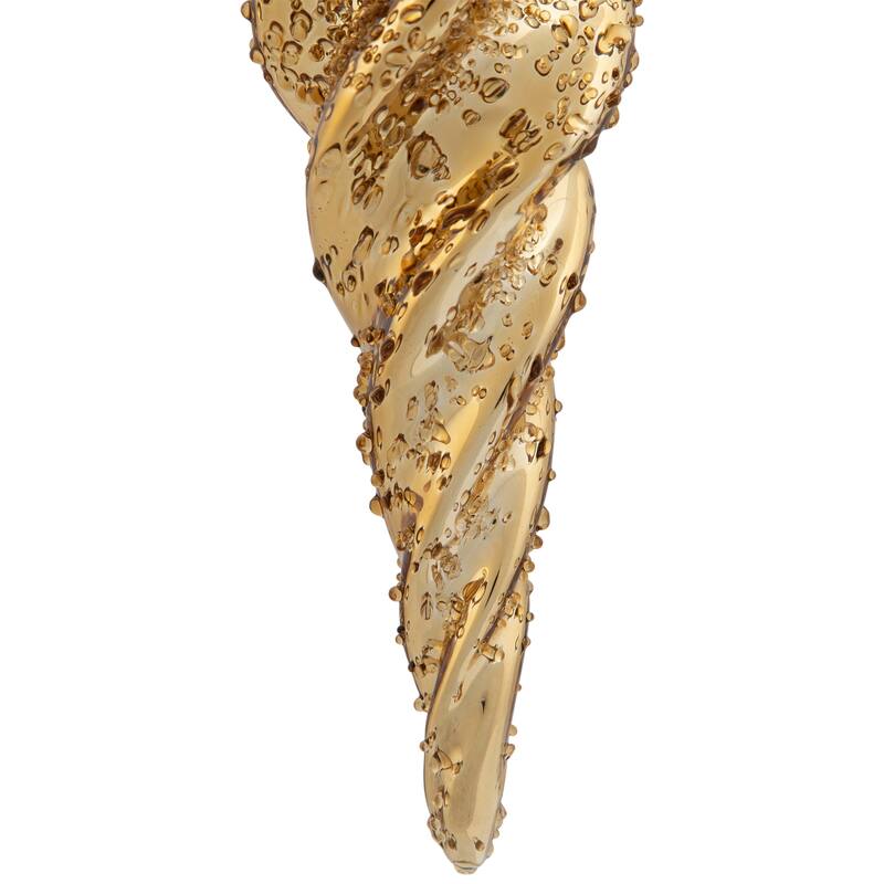 8.25" Shiny Gold Textured Finial Christmas Ornament