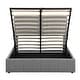preview thumbnail 5 of 10, Full Size Upholstered Platform Bed with a Hydraulic Storage System, Gray