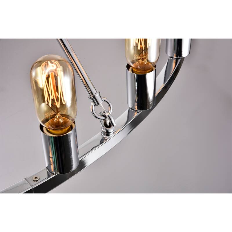 Chrome 48-inch Wagon Wheel 24-light Chandelier