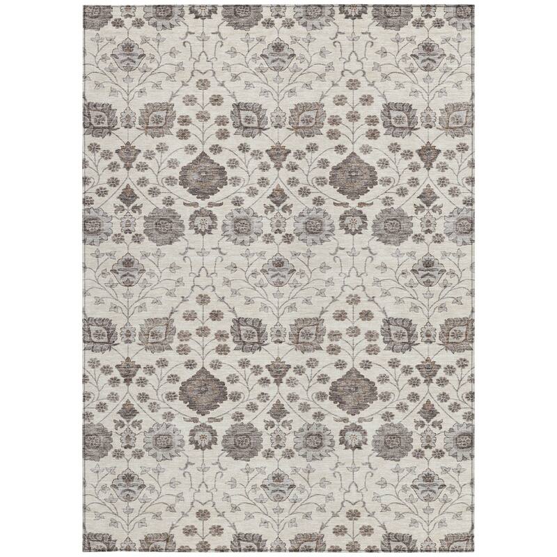 HomeRoots Floral Transitional Rectangle Outdoor Rug