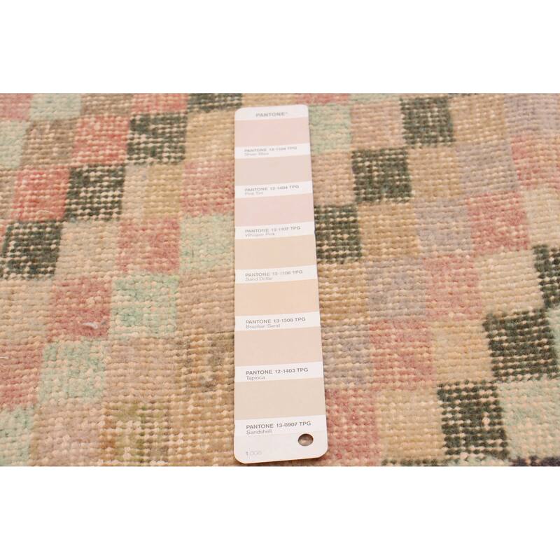 ECARPETGALLERY Hand-knotted Antalya Vintage Beige Wool Rug - 2'6 x 9'6