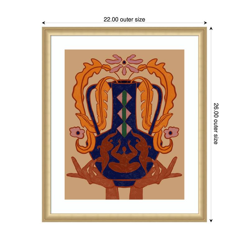 Kate and Laurel Vessel Collection Blossom by Arty Guava Framed Wall Art Print