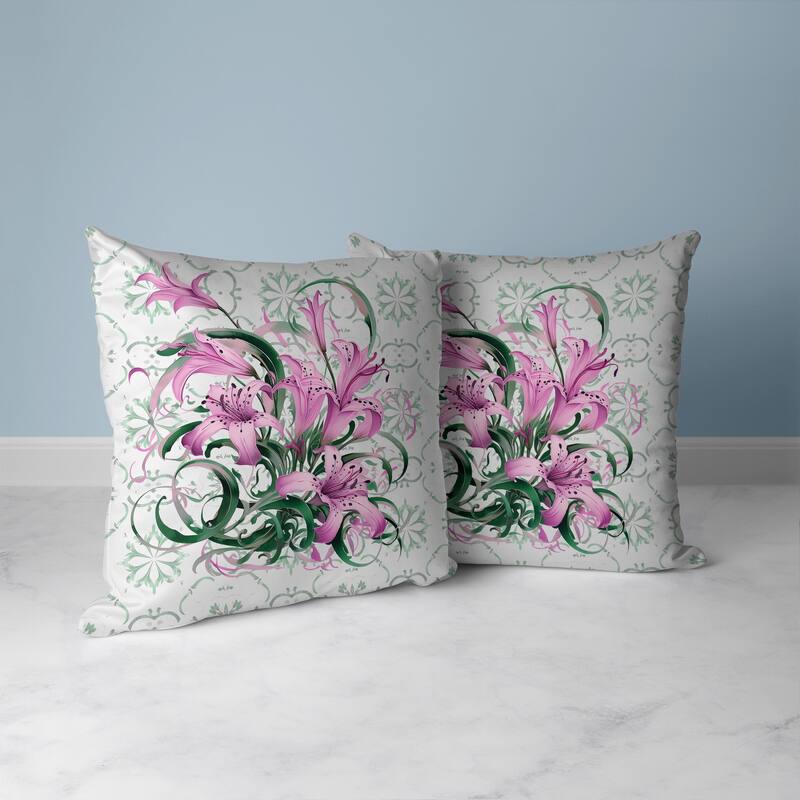 Lily Legends Faux Suede Reversible Throw Pillow Brown and Green