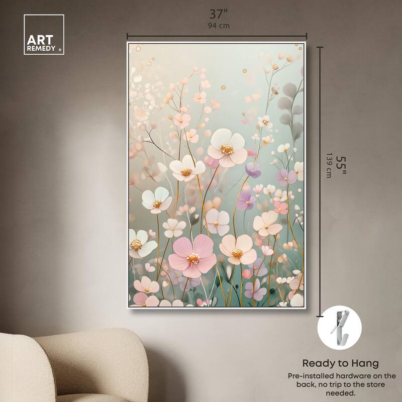 Tiny Blooms I Canvas by Art Remedy