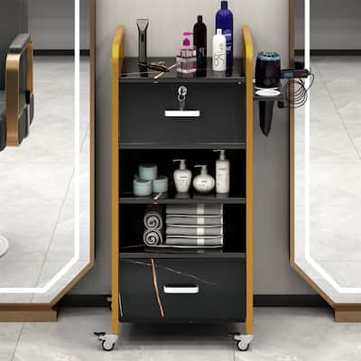 Locking Salon Storage Cabinet