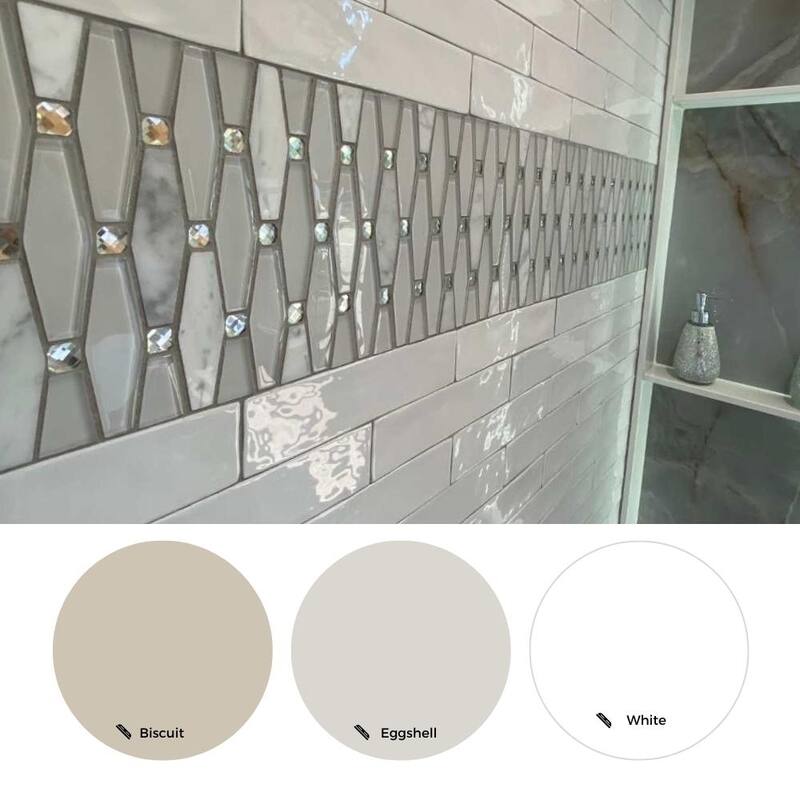 The Tile Life Carrara Diamond 12x12 White Polished Glass Mosaic Wall & Backsplash Tile