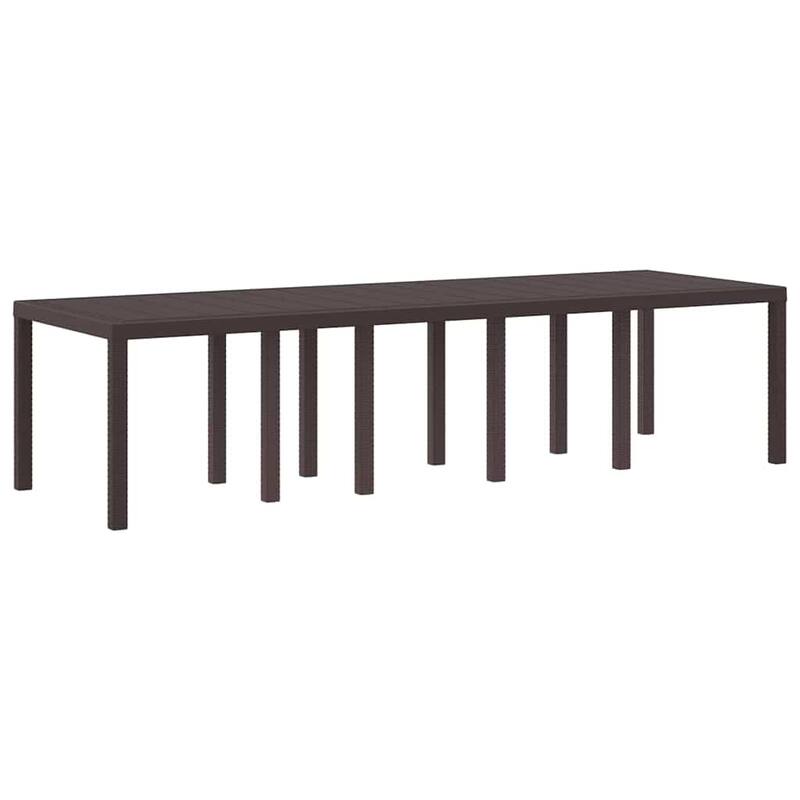 vidaXL Garden Table Anthracite/Brown poly rattan
