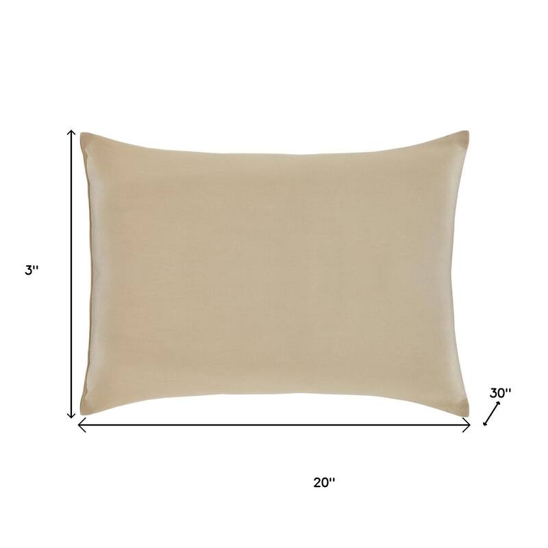 HomeRoots Cotton Wool Hypoallergenic Queen Size Bed Pillow - Ivory