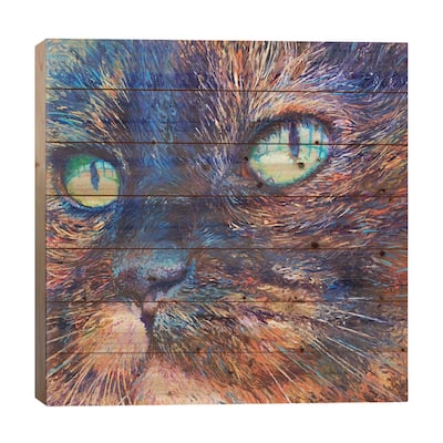Foxy Print On Wood by Iris Scott - Multi-Color