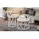 preview thumbnail 20 of 26, COZAYH Farmhouse End Table, Rustic Round Coffee Table with X-Motifs Legs, Wood Textured Top for Boho, French Country Decor