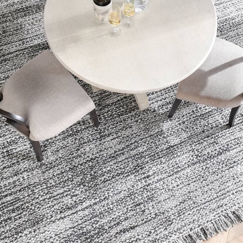 Bradbury Solid Wool Blend Area Rug by Kosas Home - Gray - 9x12