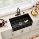 Option Sink + Matte Black Pull Down Kitchen Faucet