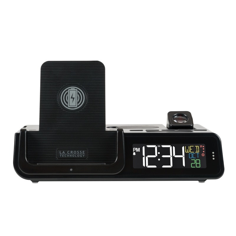 JDL LED CLOCK② Wattz 2.0 Projection 10W Wireless Charging Alarm with Docking