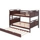 preview thumbnail 6 of 7, Full-Over-Full Size Sturdy Wooden Bunk Bed with Twin size Trundle,Separable Bunk Bed for Bedroom