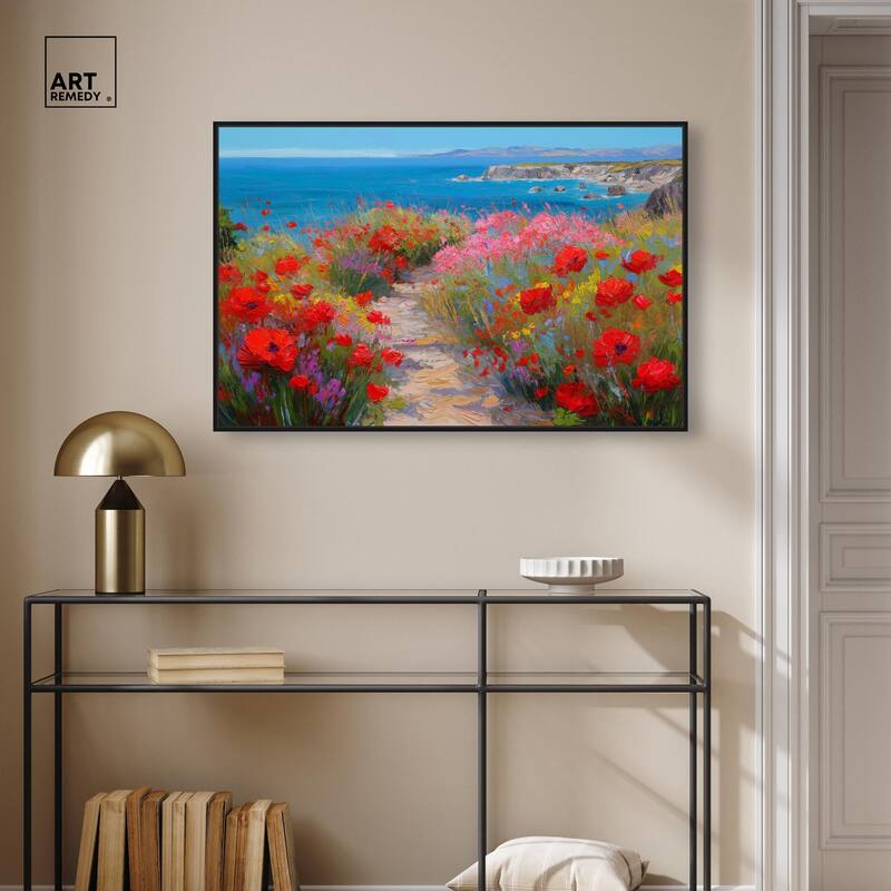 Ocean View Bloom I Canvas by Art Remedy