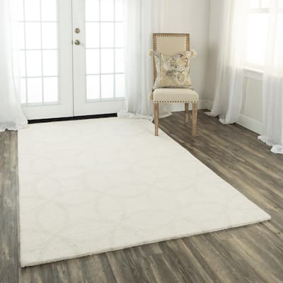Alora Decor Peace Beige and Geometric-Patterned Hand-tufted Wool Rug