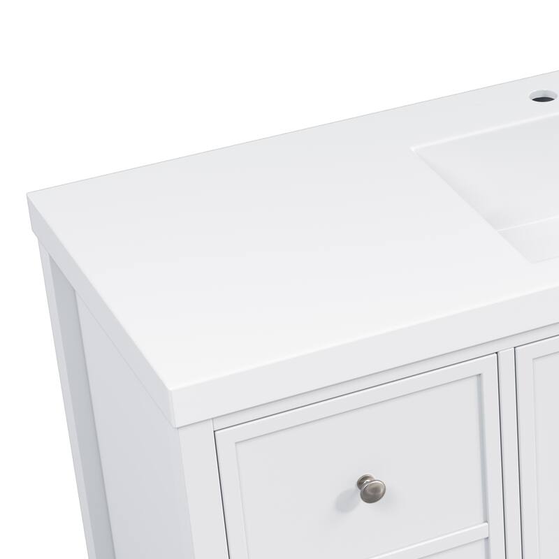 Christopher Knight Home - Modern 60-Inch Bathroom Vanity with Separate Sink and Soft-Close Storage